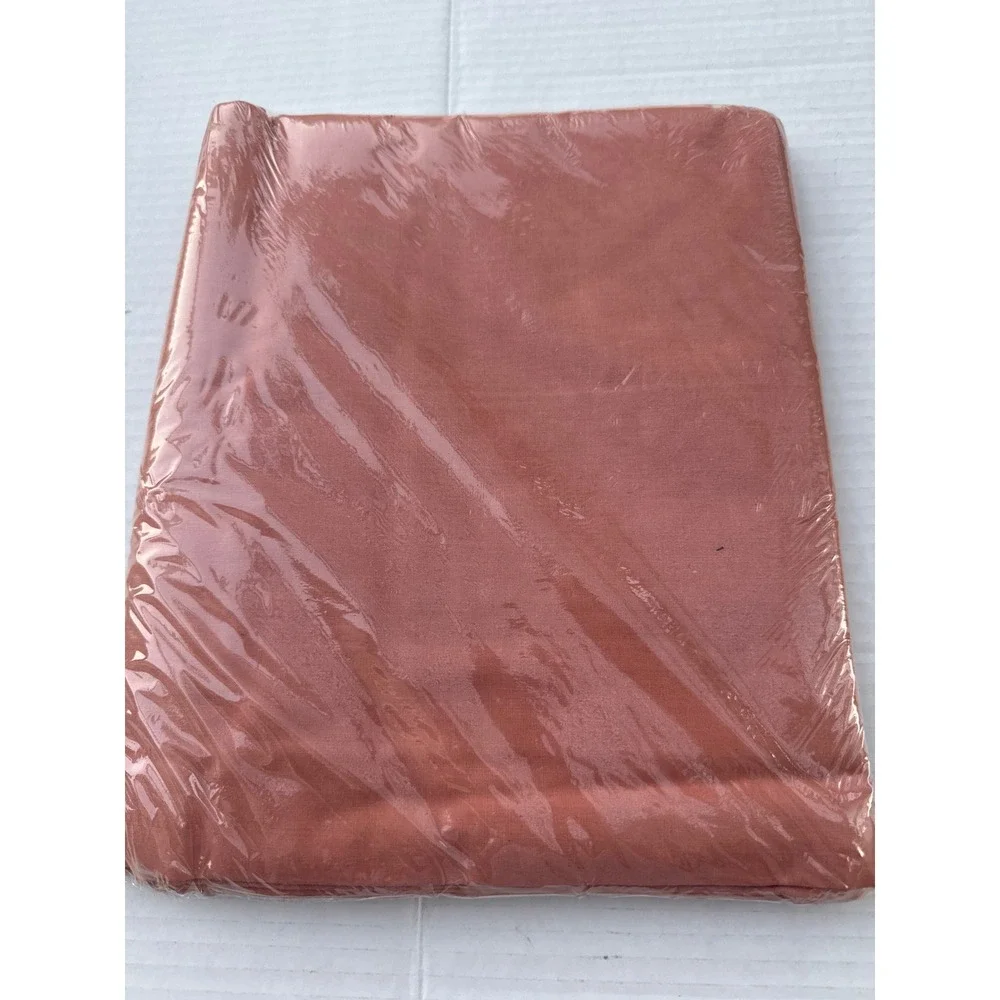 Vintage Sears Matchmate Solid Twin Flat Sheet Apricot Orange Perma-Prest 6040